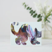 Kat silhouet briefkaart (Staand voorkant)