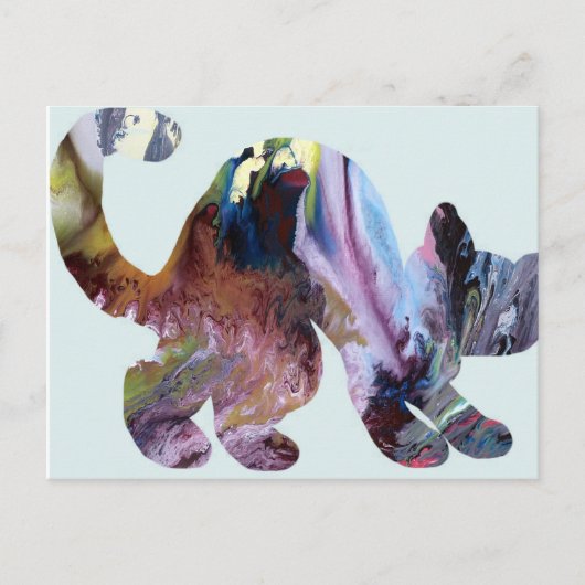 Kat silhouet briefkaart (Voorkant)