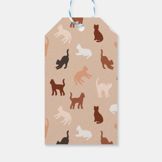 Kat silhouet cadeaulabel (Achterkant)