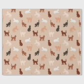 Kat silhouet cadeaupapier (Vlak)