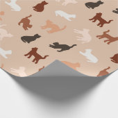 Kat silhouet cadeaupapier (Hoek)