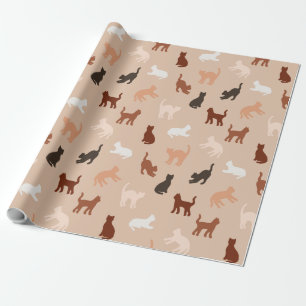 Kat silhouet cadeaupapier