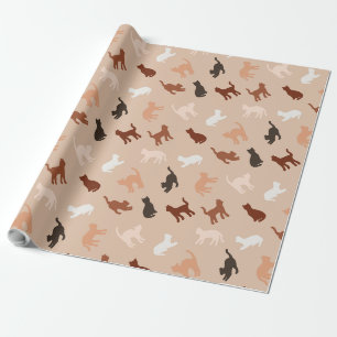 Kat silhouet cadeaupapier