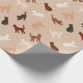 Kat silhouet cadeaupapier (Hoek)