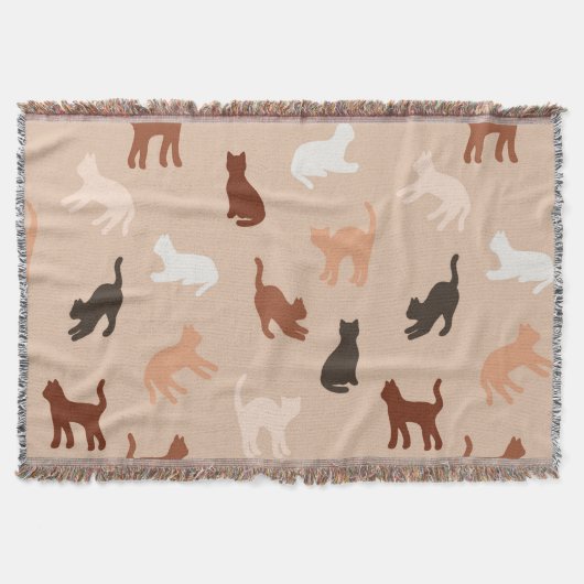 Kat silhouet deken (Voorkant)