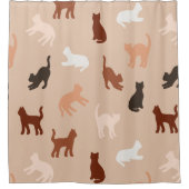 Kat silhouet douchegordijn (Voorkant)