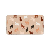 Kat silhouet etiket (Voorkant)