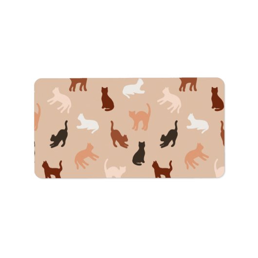Kat silhouet etiket (Voorkant)
