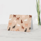 Kat silhouet feestdagen kaart (Achterkant)