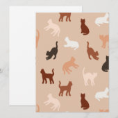 Kat silhouet feestdagenkaart (Voorkant / Achterkant)