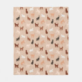 Kat silhouet fleece deken (Voorkant)