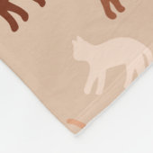 Kat silhouet fleece deken (Hoek)