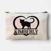 Kat Silhouet Hart Gesplitst Monogram Etui (Voorkant)