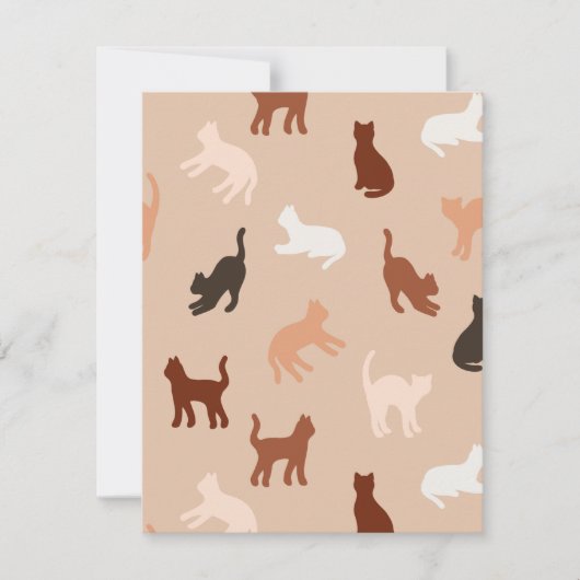 Kat silhouet kaart (Voorkant)