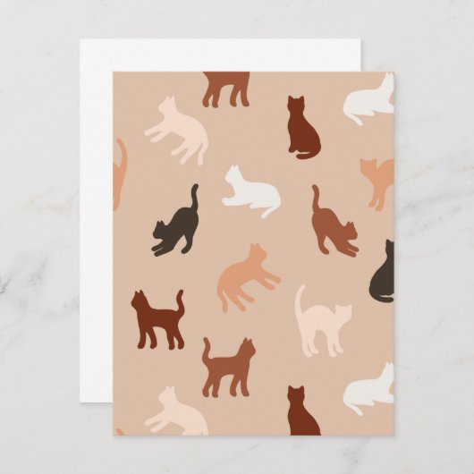 Kat silhouet kaart (Voorkant / Achterkant)