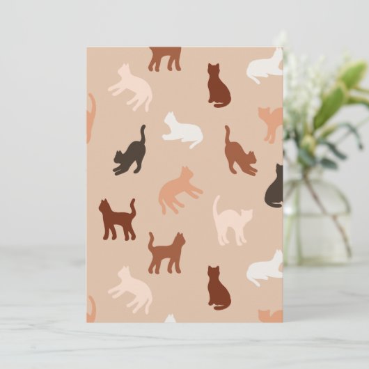 Kat silhouet kaart (Staand voorkant)