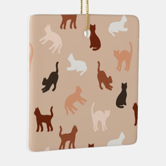 Kat silhouet keramisch ornament (Rechts)