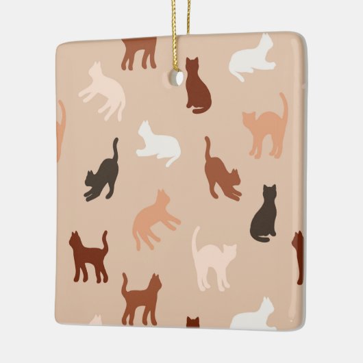 Kat silhouet keramisch ornament (Links)