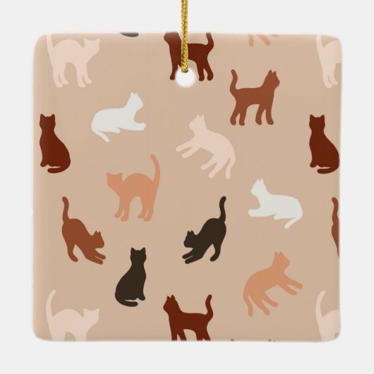 Kat silhouet keramisch ornament (Achterkant)