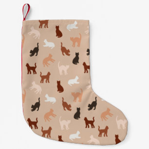 Kat silhouet kleine kerstsok