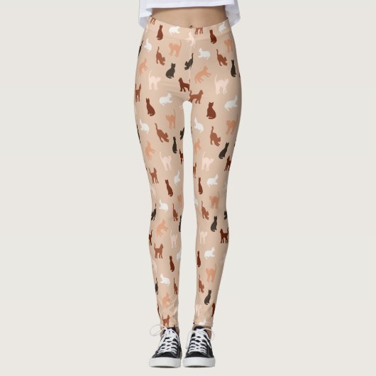 Kat silhouet leggings (Voorkant)