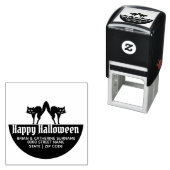 Kat silhouet leuk halloween retouradres zelfinktende stempel (In situ)