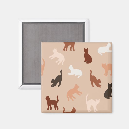 Kat silhouet magneet (Voorkant / Achterkant)