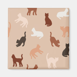 Kat silhouet magneet