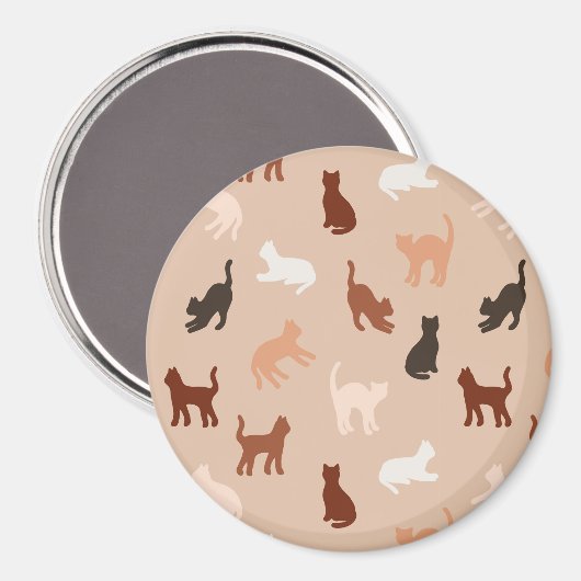 Kat silhouet magneet (Voorkant / Achterkant)