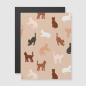 Kat silhouet magnetische uitnodiging (Voorkant / Achterkant)
