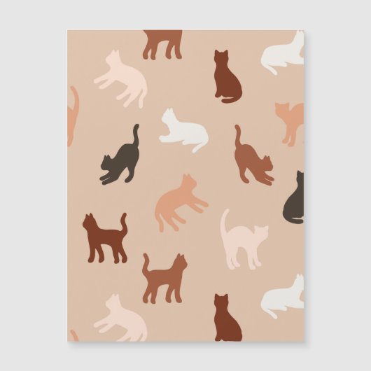Kat silhouet magnetische uitnodiging (Voorkant)