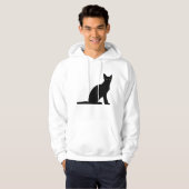 Kat Silhouet Mannen Hoodie (Voorkant volledig)