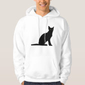 Kat Silhouet Mannen Hoodie (Voorkant)