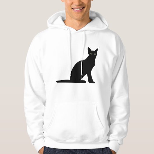 Kat Silhouet Mannen Hoodie (Voorkant)