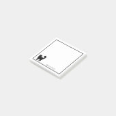 Kat Silhouet met naam Post-it® Notes (Schuin)