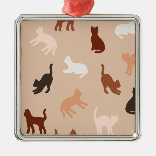 Kat silhouet metalen ornament (Voorkant)