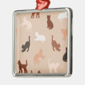 Kat silhouet metalen ornament (Links)