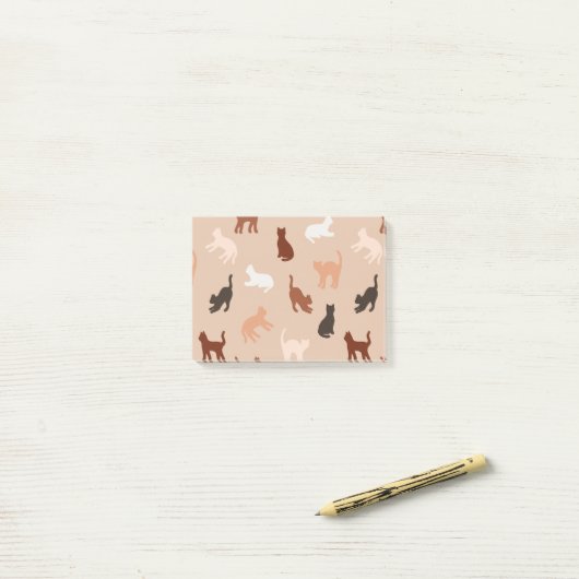 Kat silhouet post-it® notes (Op bureau)