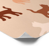 Kat silhouet poster (Hoek)