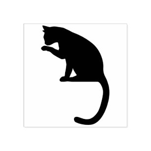 Kat silhouet rubberstempel