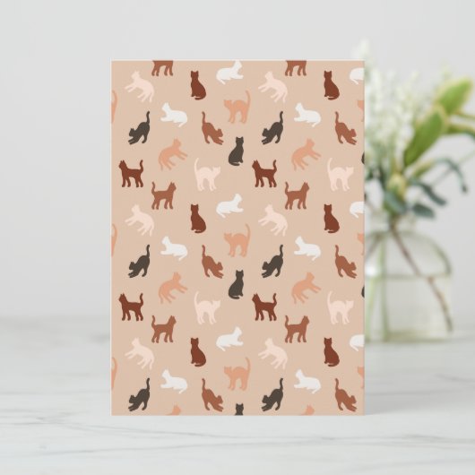 Kat silhouet save the date (Staand voorkant)