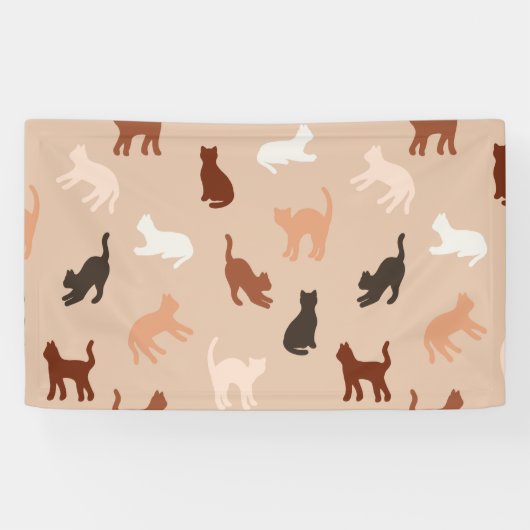 Kat silhouet spandoek (Horizontaal)