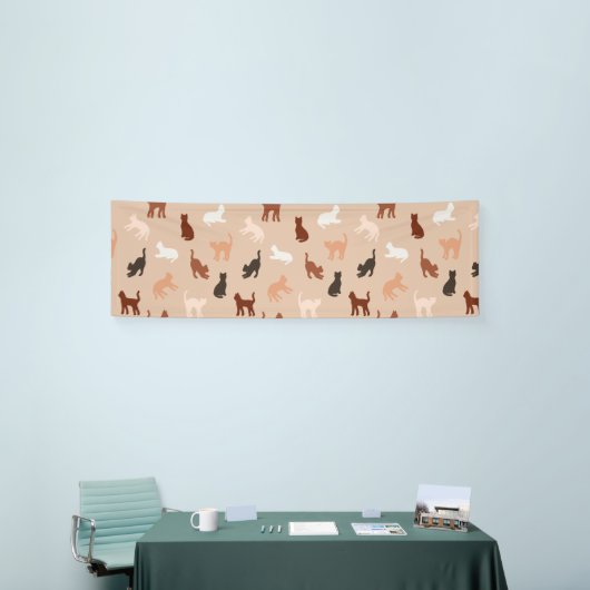 Kat silhouet spandoek (Beurs)