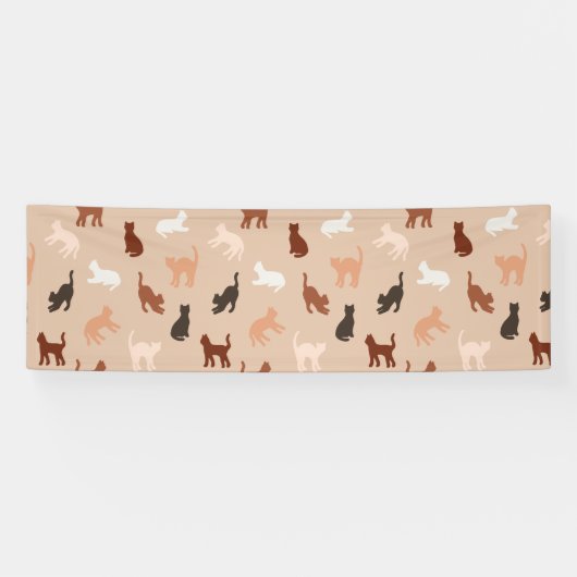 Kat silhouet spandoek (Horizontaal)