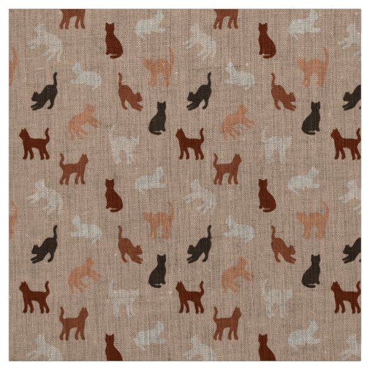 Kat silhouet stof (Swatch)