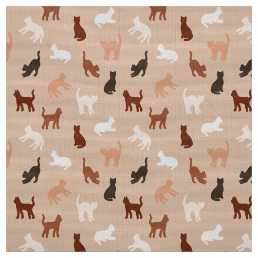 Kat silhouet stof (Swatch)