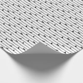 Kat Silhouet Strepen Abstract Hand getrokken Patro Cadeaupapier (Hoek)