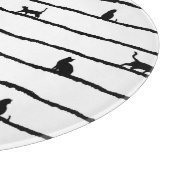 Kat Silhouet Strepen Abstract Hand getrokken Patro Snijplank (Hoek)