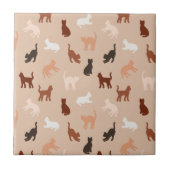 Kat silhouet tegeltje (Voorkant)