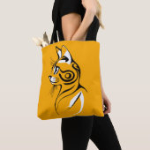 Kat silhouet tote bag (Dichtbij)